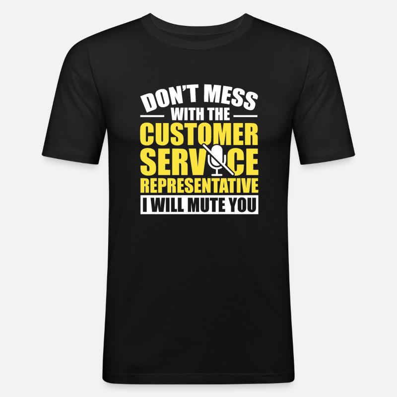 Customer Service Representative CSR - Männer Slim Fit T-Shirt - Schwarz