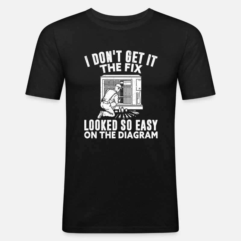 HVAC Tech - Men's Slim Fit T-Shirt - black