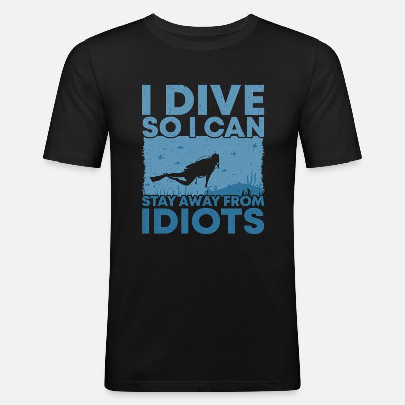 Scuba Diving - Männer Slim Fit T-Shirt - Schwarz