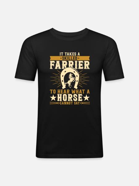 Farrier - Männer Slim Fit T-Shirt - Schwarz