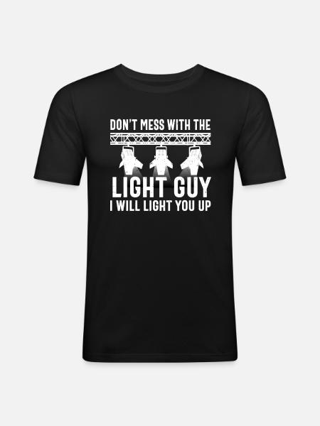 Lighting Tech Light Guy - Männer Slim Fit T-Shirt - Schwarz