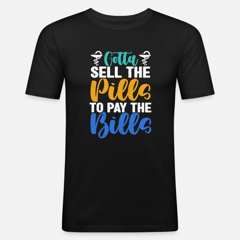 Pharmacist Pharmacy Tech - Men's Slim Fit T-Shirt - black