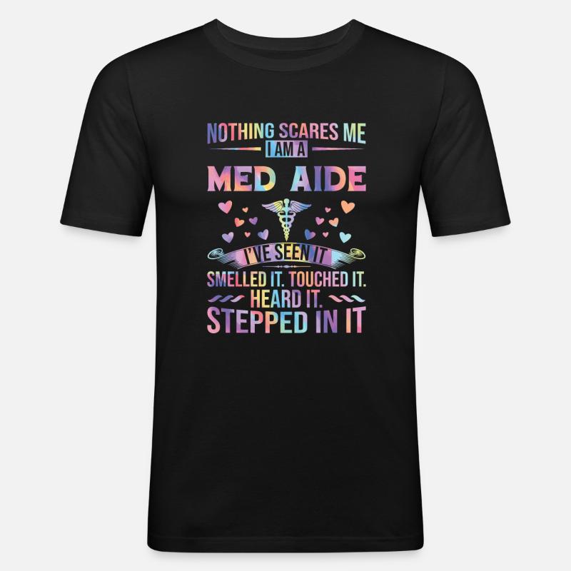 Medication Aide Med Aide - Men's Slim Fit T-Shirt - black