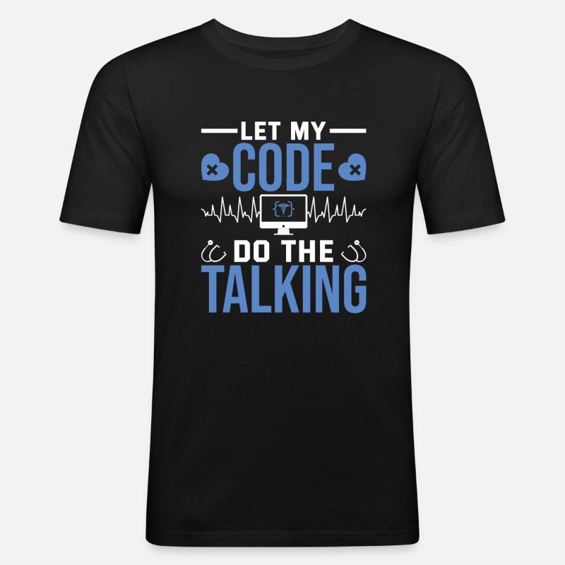 Medical Coder - Männer Slim Fit T-Shirt - Schwarz