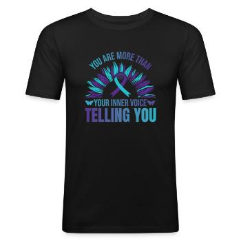 Suicides prevention suicide counselor - Men's Slim Fit T-Shirt - black - Front - Nik (191cm)