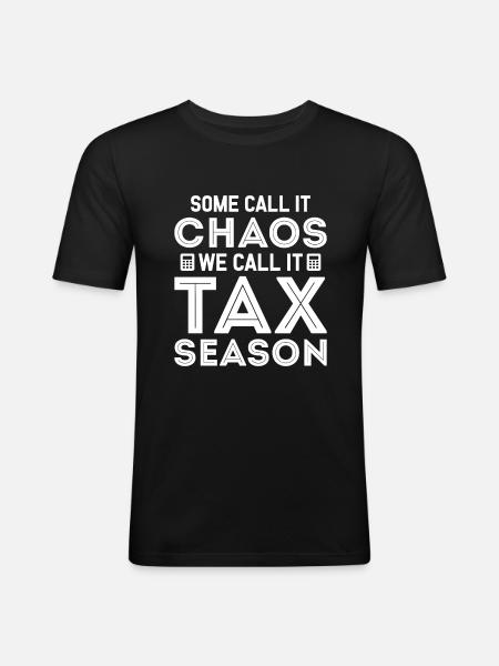 Tax Preparer Accounting - Männer Slim Fit T-Shirt - Schwarz
