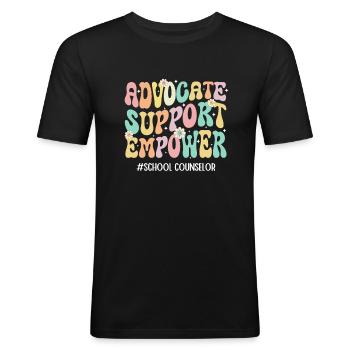 School Counselor - Männer Slim Fit T-Shirt - Schwarz - Vorne - Nik (191cm)