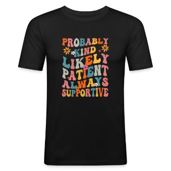 School Counselor - Männer Slim Fit T-Shirt - Schwarz - Vorne - Nik (191cm)