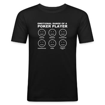 Poker - Men's Slim Fit T-Shirt - black - Front - Nik (191cm)