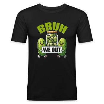 Funny Pickle - Men's Slim Fit T-Shirt - black - Front - Nik (191cm)