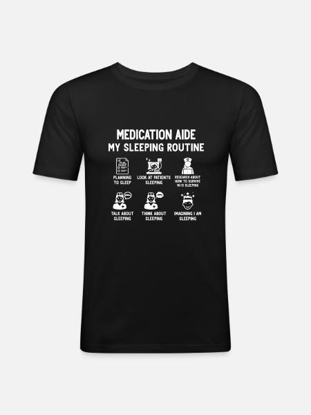 Medication Aide Med Aide - Männer Slim Fit T-Shirt - Schwarz