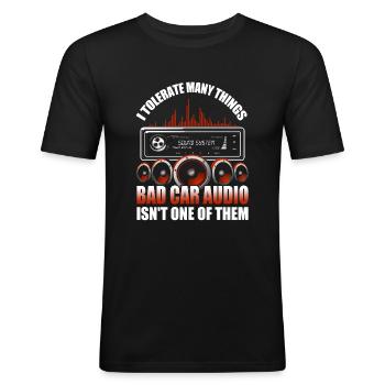 Car audio - Männer Slim Fit T-Shirt - Schwarz - Vorne - Nik (191cm)