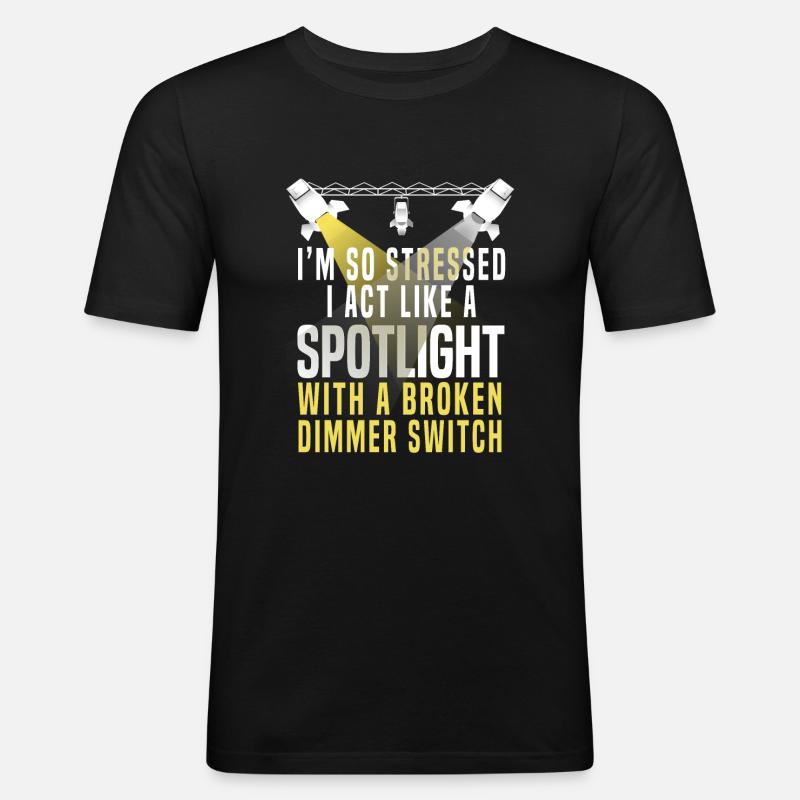 Funny Lighting Technician - Men's Slim Fit T-Shirt - black