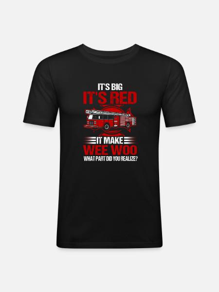 Funny Firefighter Firefighting - Men's Slim Fit T-Shirt - black