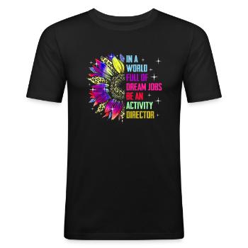 Activity Director - Men's Slim Fit T-Shirt - black - Front - Nik (191cm)