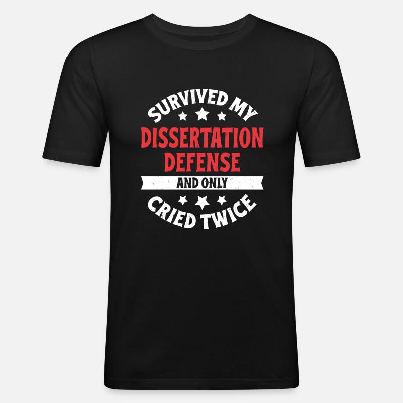 Dissertation defended - Men's Slim Fit T-Shirt - black