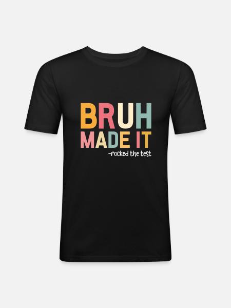 Testing Teacher Test Day - Männer Slim Fit T-Shirt - Schwarz