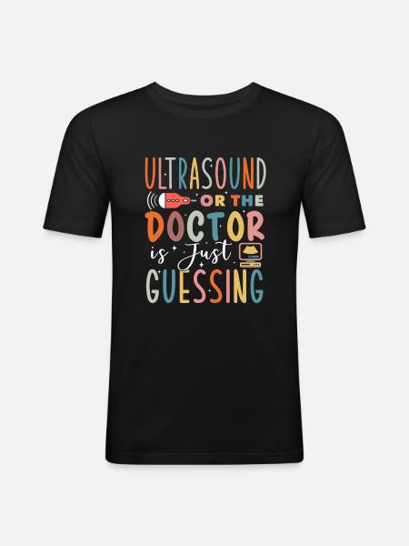 Sonographer Sonography Ultrasound Tech - Männer Slim Fit T-Shirt - Schwarz