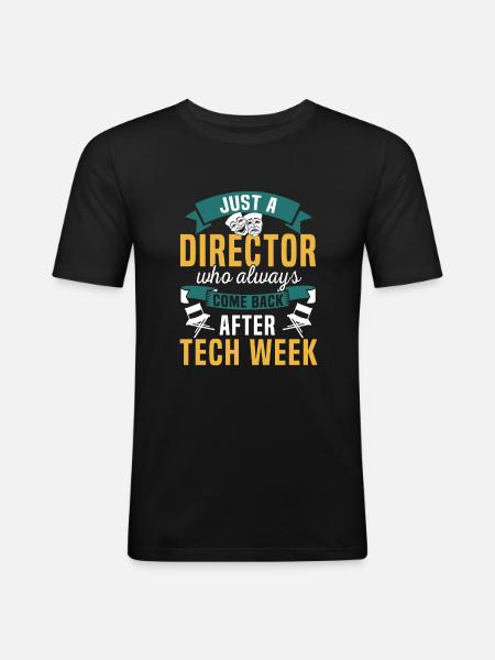Theater Director - Männer Slim Fit T-Shirt - Schwarz