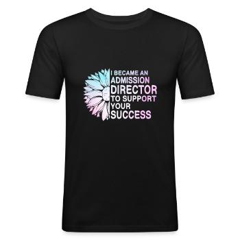 Admission director - Men's Slim Fit T-Shirt - black - Front - Nik (191cm)