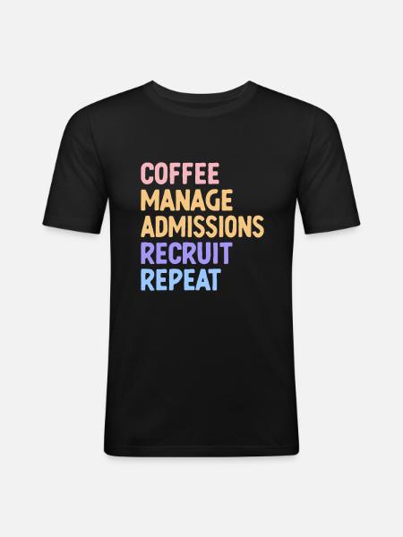 Admission director - Männer Slim Fit T-Shirt - Schwarz