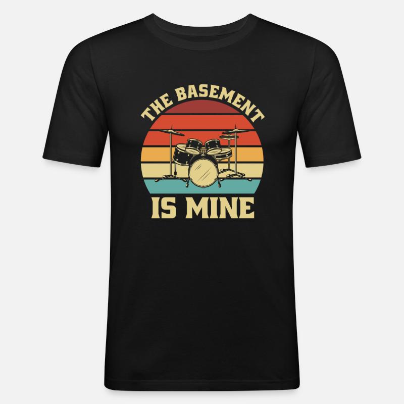 Drumming Drummer - Men's Slim Fit T-Shirt - black