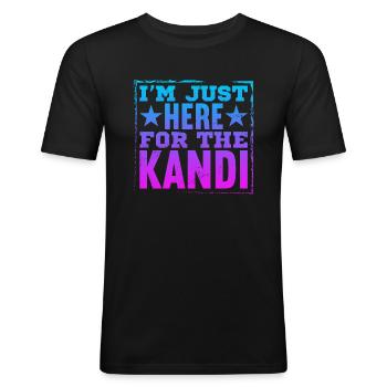 Kandi EDM Rave - Men's Slim Fit T-Shirt - black - Front - Nik (191cm)
