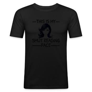 Dark Romance Smut Reader - Männer Slim Fit T-Shirt - Schwarz - Vorne - Nik (191cm)