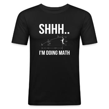 Funny Tennis Player - Men's Slim Fit T-Shirt - black - Front - Nik (191cm)
