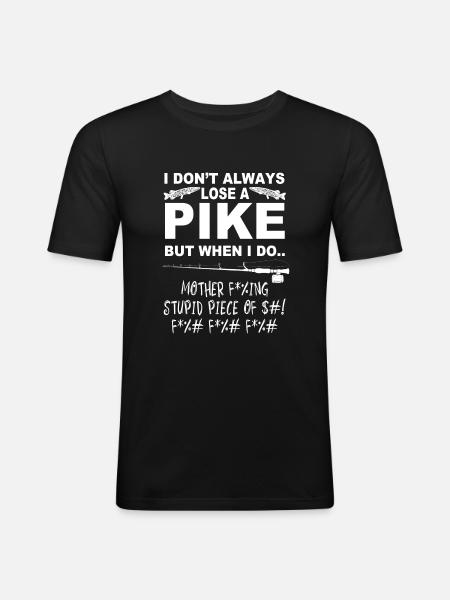 Northern Pike Fishing - Men's Slim Fit T-Shirt - black