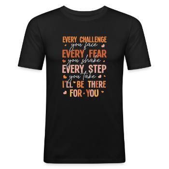 Social worker - Men's Slim Fit T-Shirt - black - Front - Nik (191cm)