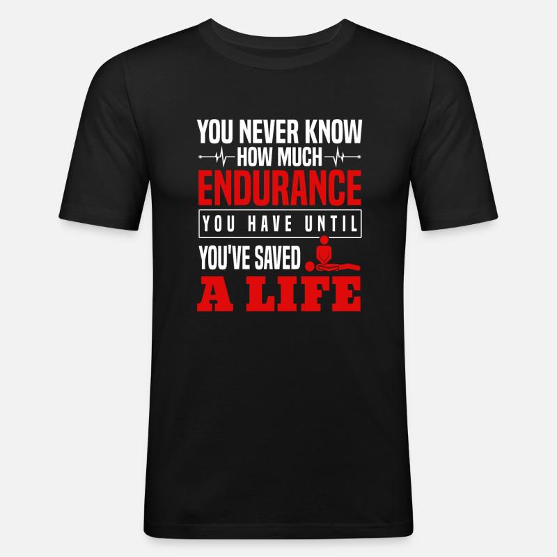 CPR Instructor - Men's Slim Fit T-Shirt - black