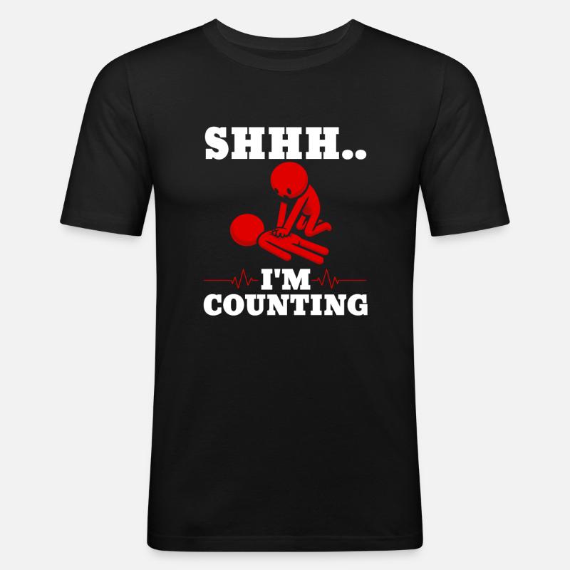 CPR Instructor - Männer Slim Fit T-Shirt - Schwarz