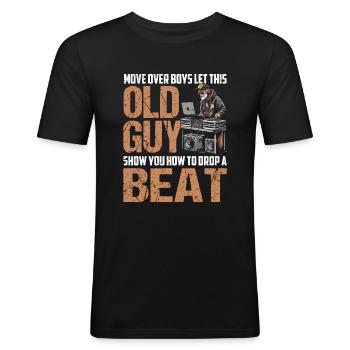 DJ EDM disc jockey - Men's Slim Fit T-Shirt - black - Front - Nik (191cm)