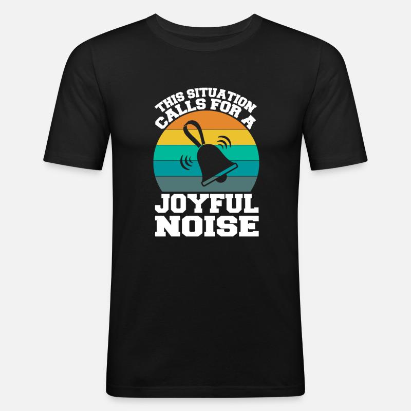 Handbell Choir - Männer Slim Fit T-Shirt - Schwarz