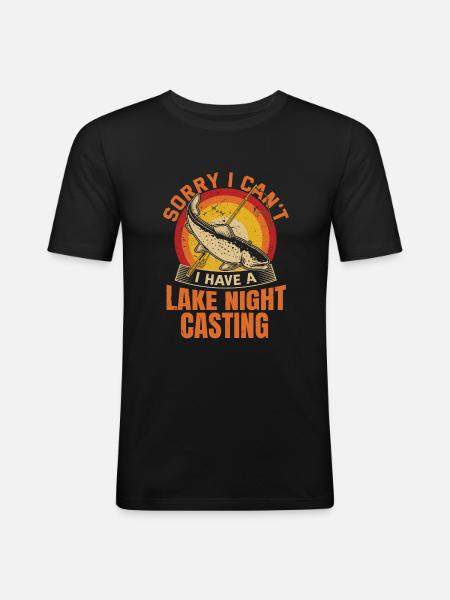 Trout Fishing - Männer Slim Fit T-Shirt - Schwarz