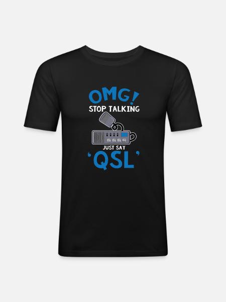 Ham Radio Operator - Männer Slim Fit T-Shirt - Schwarz