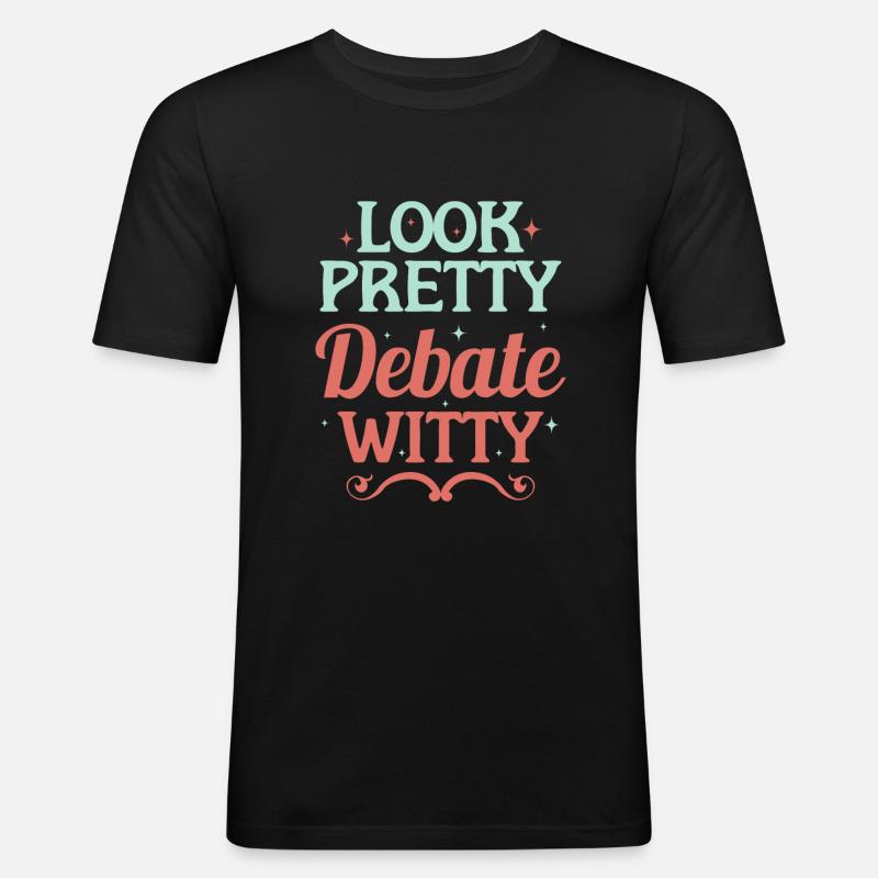 Speech debate team - Men's Slim Fit T-Shirt - black