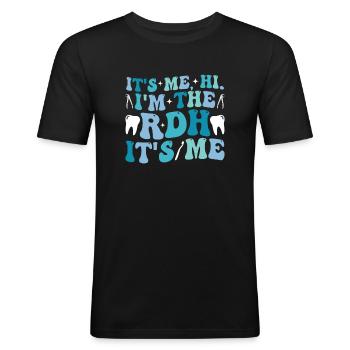 Dental Hygienist Hygiene RDH - Men's Slim Fit T-Shirt - black - Front - Nik (191cm)