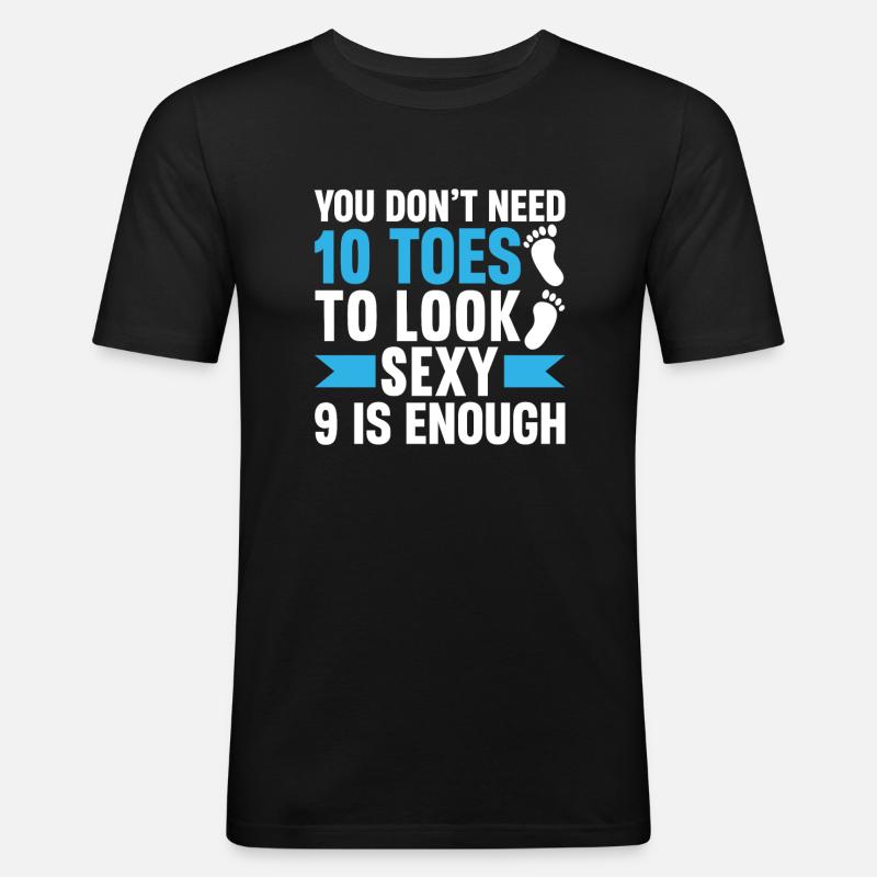 Amputation d’un orteil - T-shirt près du corps Homme - noir