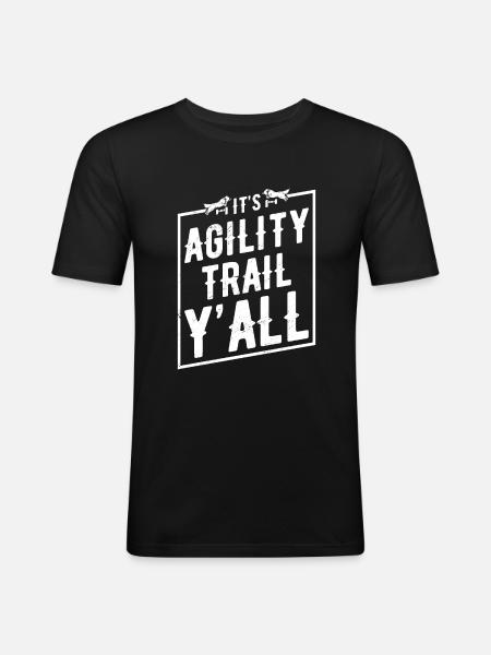Canine Dog Agility - Männer Slim Fit T-Shirt - Schwarz