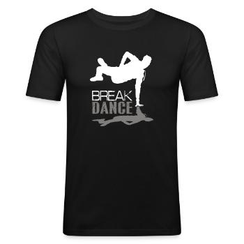 Breakdancing - Men's Slim Fit T-Shirt - black - Front - Nik (191cm)
