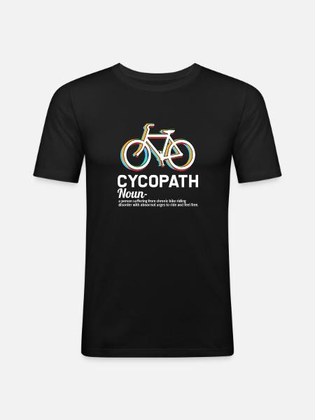 Balade à vélo drôle - T-shirt près du corps Homme - noir