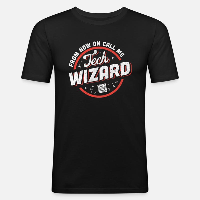 Tech Support - Men's Slim Fit T-Shirt - black