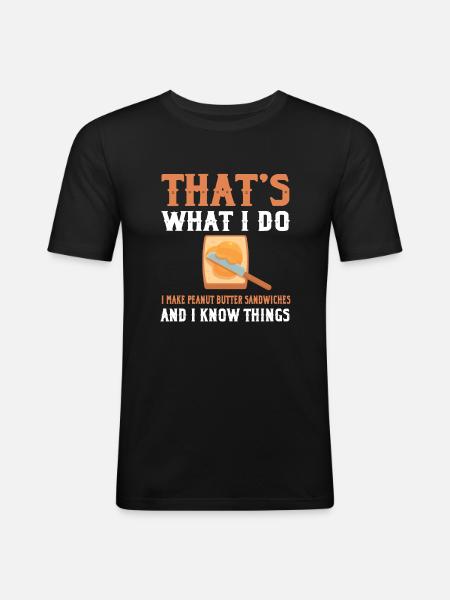Peanut Butter Sandwich - Men's Slim Fit T-Shirt - black