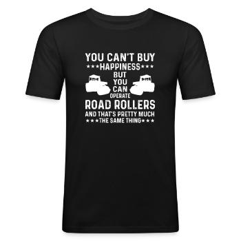Walze Fahrer Geschenk - Männer Slim Fit T-Shirt - Schwarz - Vorne - Nik (191cm)