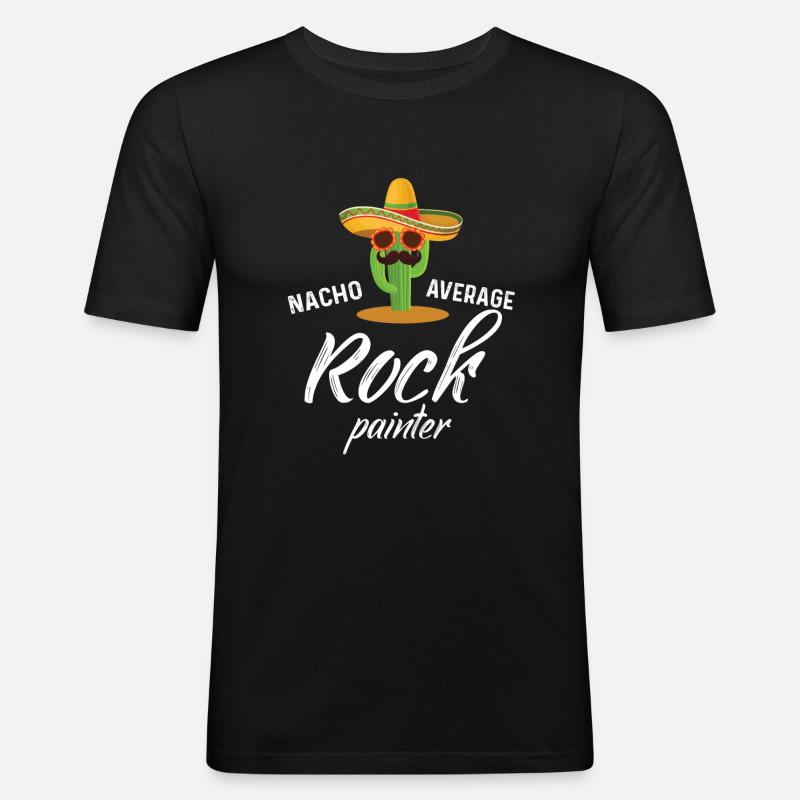 Nacho Average Rock Painter - Men's Slim Fit T-Shirt - black