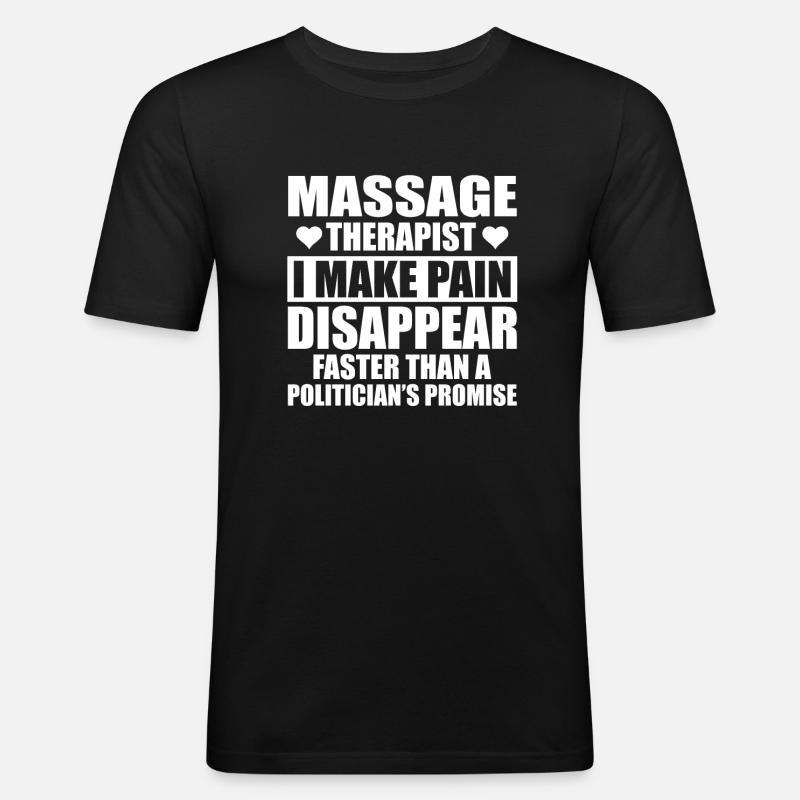 Lustiges Massagetherapeuten Design - Männer Slim Fit T-Shirt - Schwarz