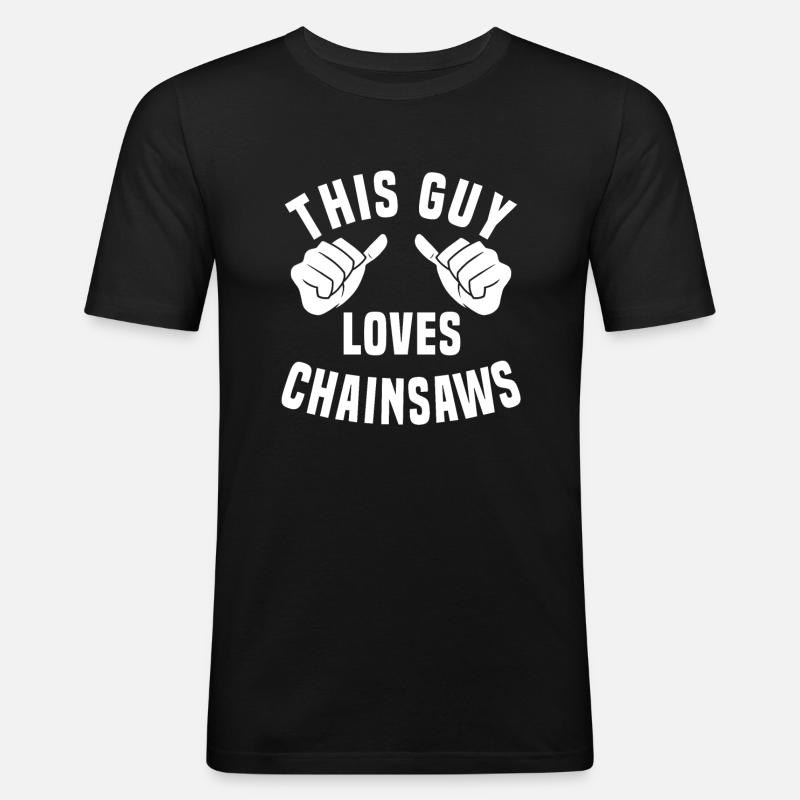 Chainsaw - Men's Slim Fit T-Shirt - black