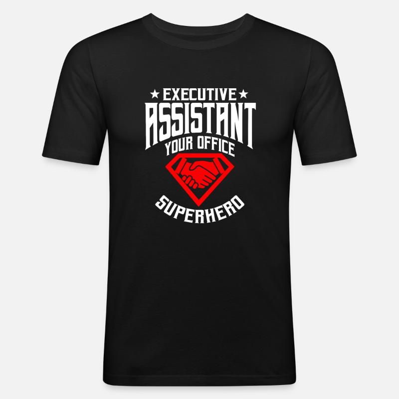 Vorstandsassistent - Männer Slim Fit T-Shirt - Schwarz
